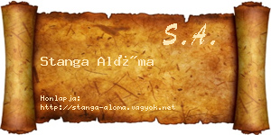Stanga Alóma névjegykártya